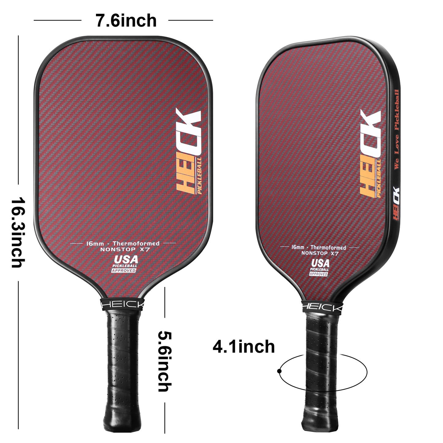 HEICK 2024 Kevlar Thermofored Pickelball Paddle USAPA Aproved ( NONSTOP X7)