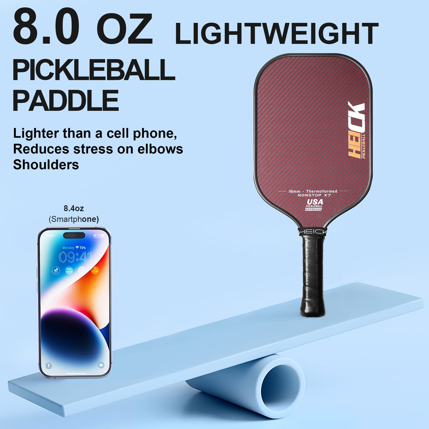 HEICK 2024 Kevlar Thermofored Pickelball Paddle USAPA Aproved ( NONSTOP X7)