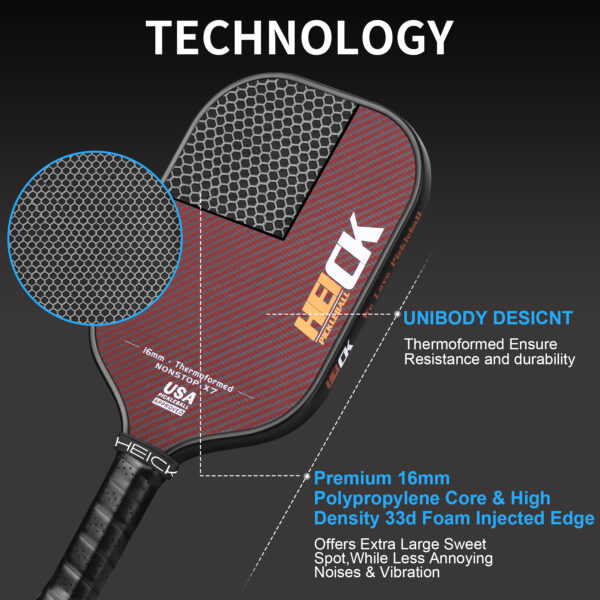 Heick x7 kevlar Pickleball Paddle, thermoformed - 图片 2