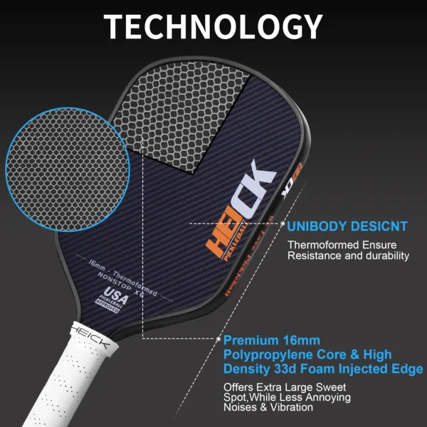 Heick x6 kevlar Pickleball Paddle, thermoformed - 图片 2